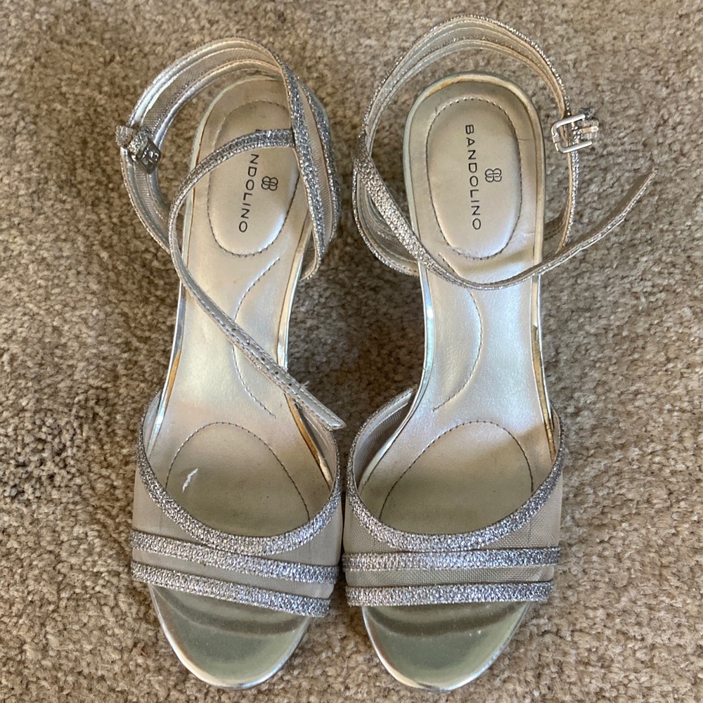 Bandolino Metallic Silver Sandals
